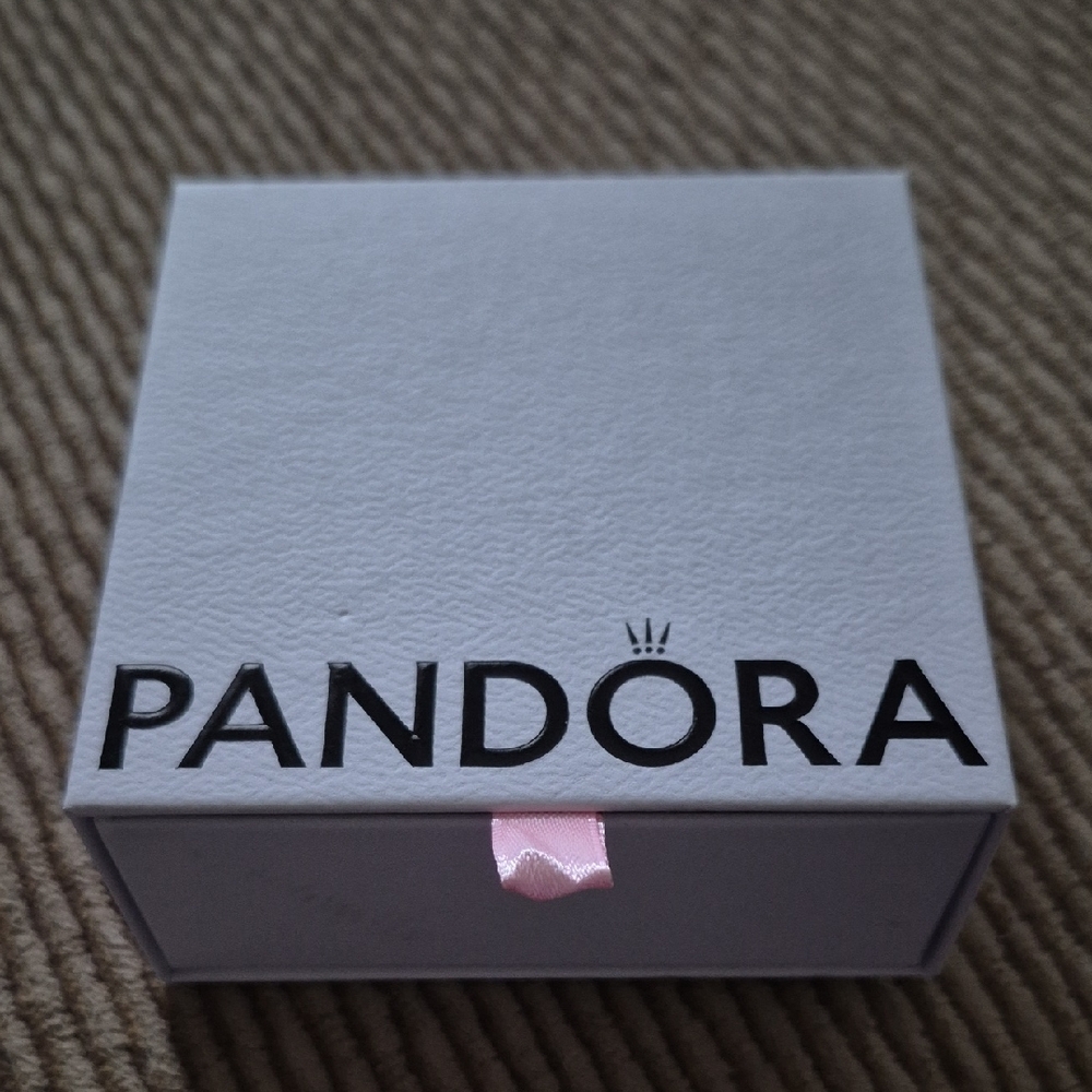 Pandora White Box with Pink Ribbon